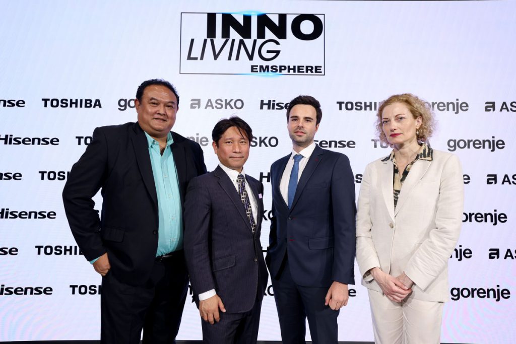 4 แบรนด์ดังระดับโลก Hisense Toshiba Gorenje และ Asko ผนึกกำลัง  เปิดตัวโชว์รูม INNOLIVING – EMSPHERE ครั้งแรกในประเทศไทย  แหล่งรวมนวัตกรรมเครื่องใช้ไฟฟ้า และอุปกรณ์อิเล็กทรอนิกส์ภายในบ้านระดับโลก
